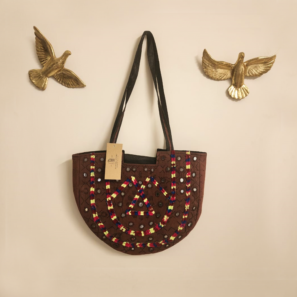 Handcrafted Embroidered Circular Bag