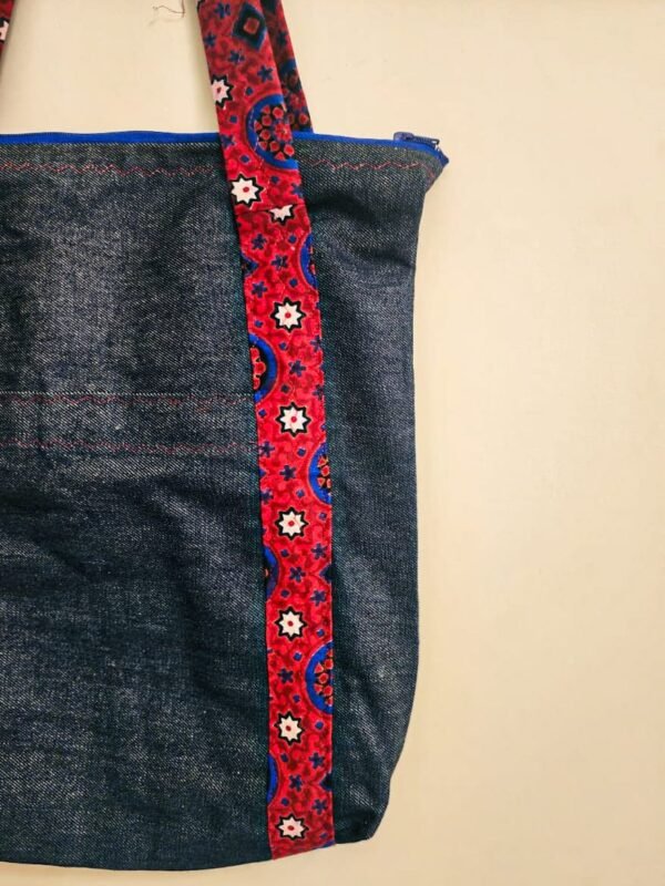 The Sindhi Denim Tote | Jharoka Studio - Image 2