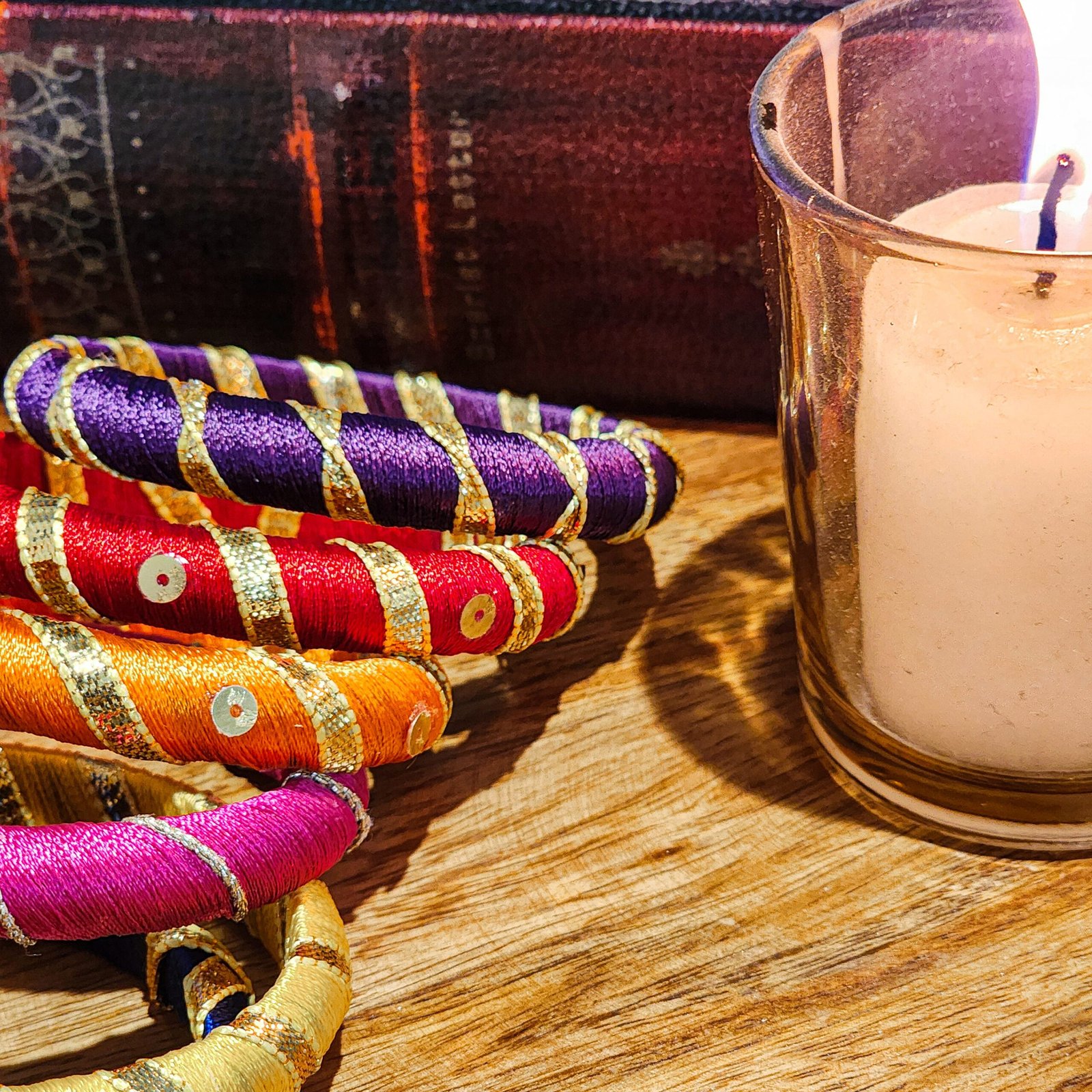 Bangles with Sequin Accents