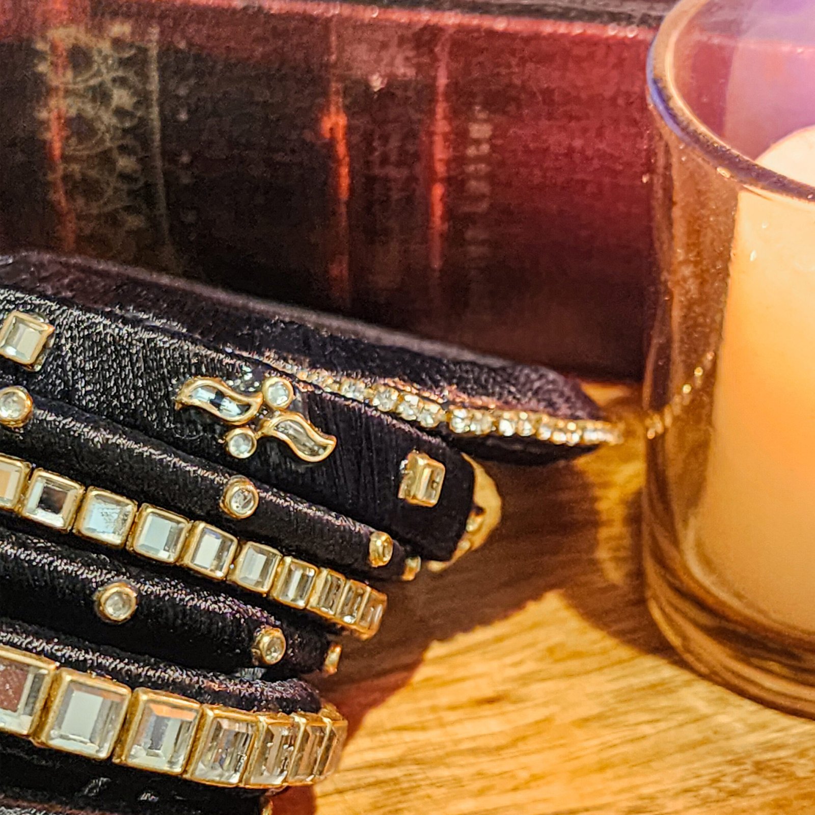 Signature Black Velvet Bangles